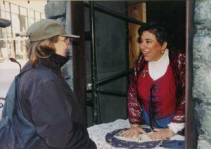 Barbara At Work Psychic Performing Palm Reading